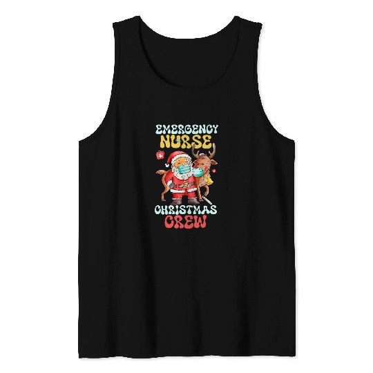 ER Emergency nurses Christmas Crew Emergency Room Staff RN Tank Tops