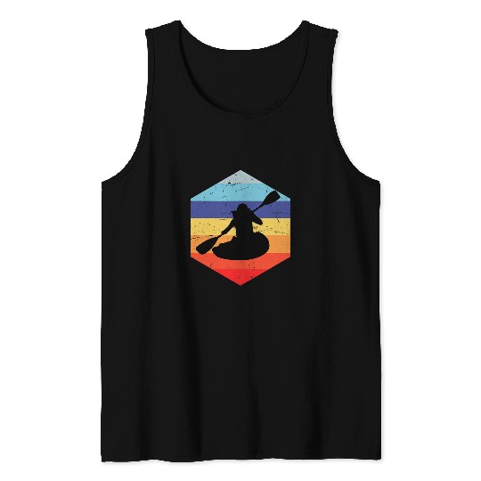 Kayak Canoeing Kayaking Canoe Men Ladies Paddle Boat Tank Tops