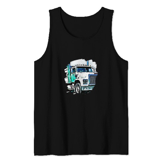Cool Trucker Truck Driver Trucks Artistic Truck 4 Tank Tops