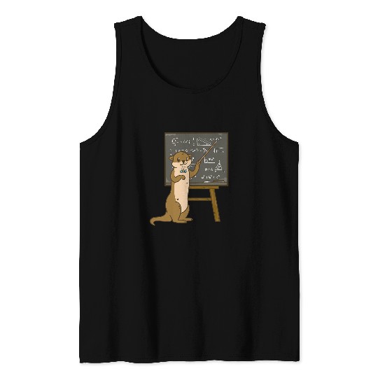 Charming Otter Educator Teaches Complex Equations Tank Tops