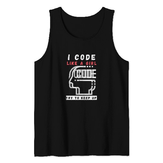 I Code Like a Girl Programmer Tee Tank Tops
