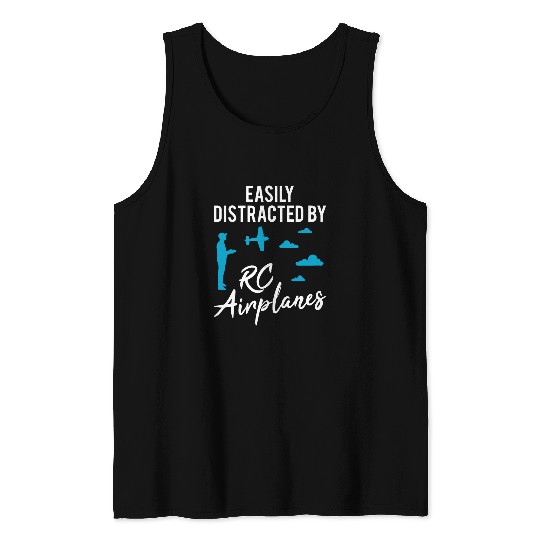 Model Aircraft Aviator Pilot Model Flight Funny Saying Tank Tops