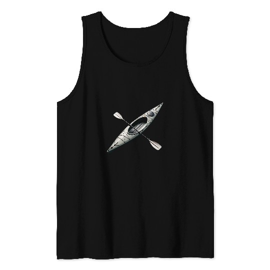 Kayak Canoeing Paddling Boat Lover Kayaking Water Sport Tank Tops