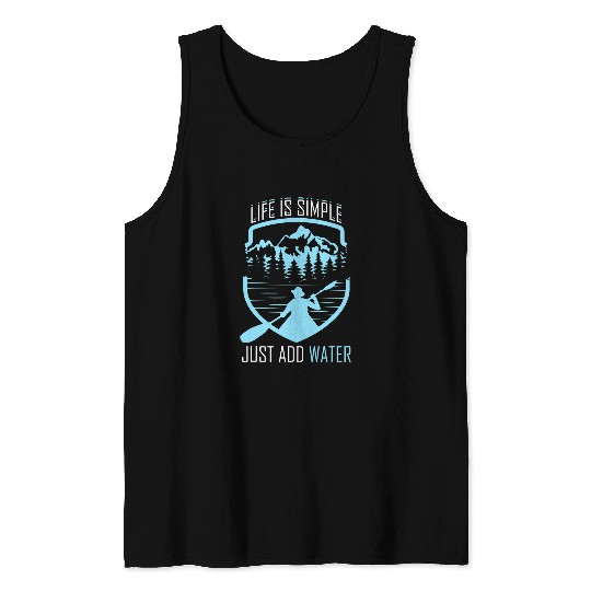 kayak boat canoe water sport Tank Tops