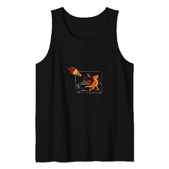 badminton shuttlecock player dinosaur extinction t rex Tank Tops
