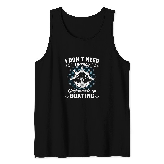Capitaen Therapy Sailing Sailing Boat Motor Boat 1 Tank Tops