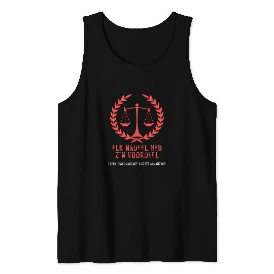 Elk nadeel heb zn voordeel Dutch Saying Tank Tops