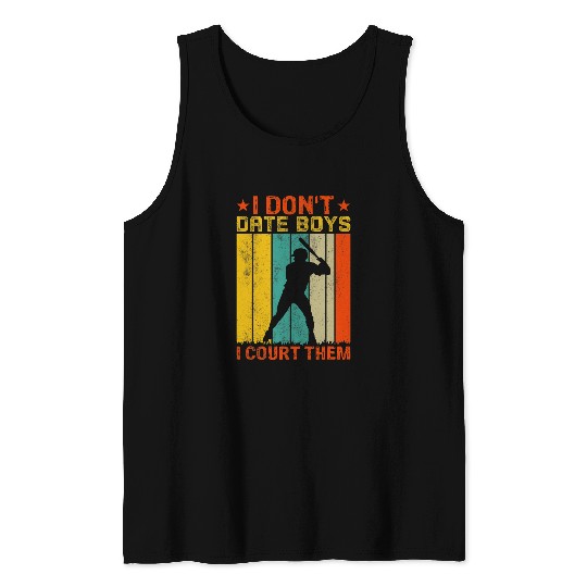 I Dont Date Boys I Court Them Funny Pickleball Gifts Tank Tops