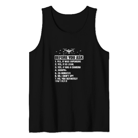 Drone pilot drone gift saying FPV men women boys 1 Tank Tops
