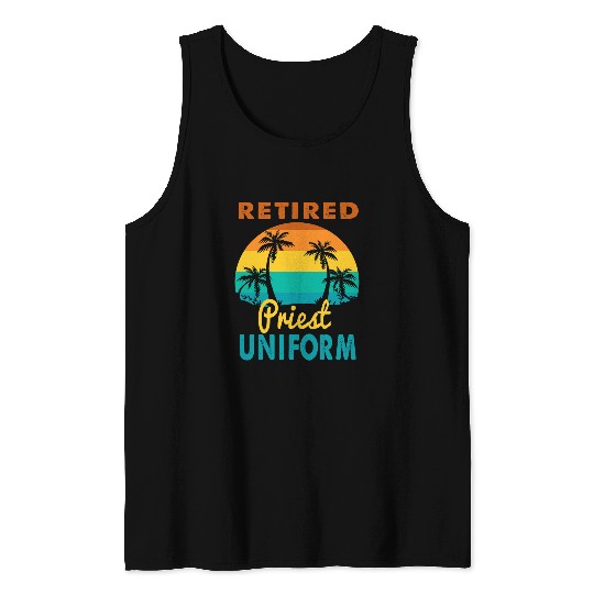 Retired Priest Uniform Tropical Island Retirement Tank Tops
