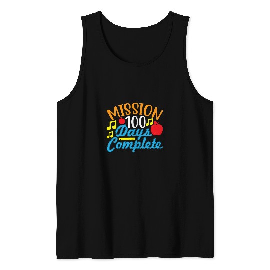 mission 100 days of school complete student teacher Tank Tops
