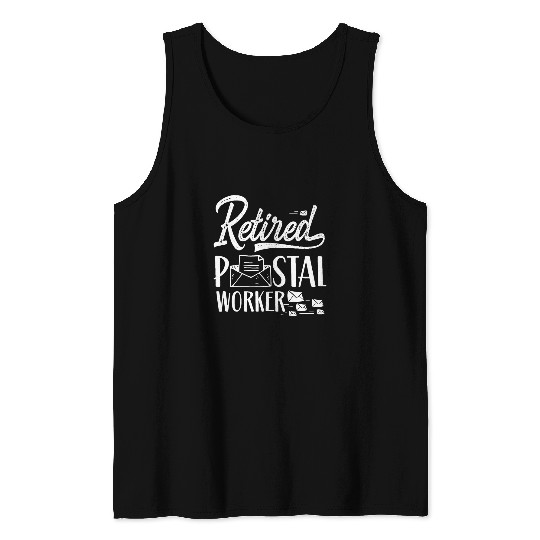Retired Postal Worker Courier Postman Mailman Mail Tank Tops