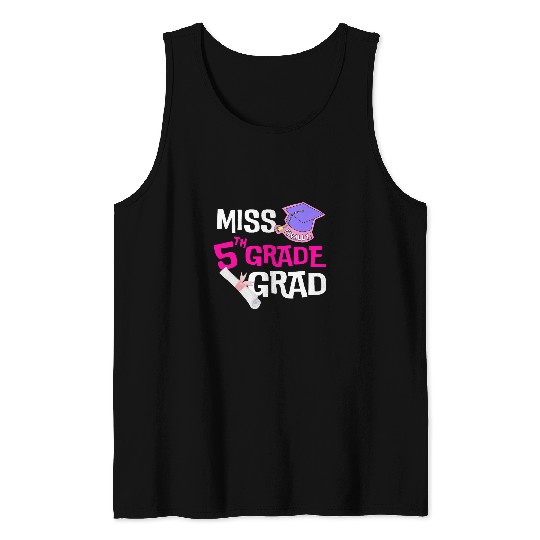 Miss 5th Grade Graduation Day 2024 Cute Student Girl Grad Tank Tops