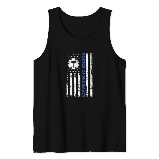 Pharmacy Technician Stud Flag Doctor Of Pharmacy Tank Tops