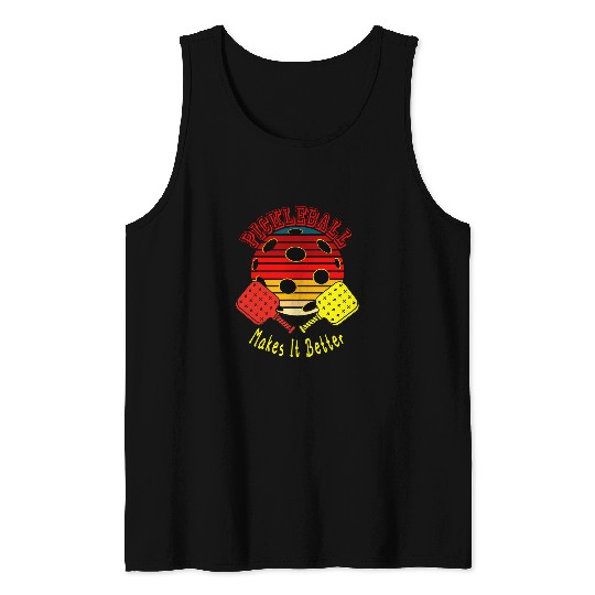 Beautiful Pickleball Design For Men Women Pickleball Player Tank Tops