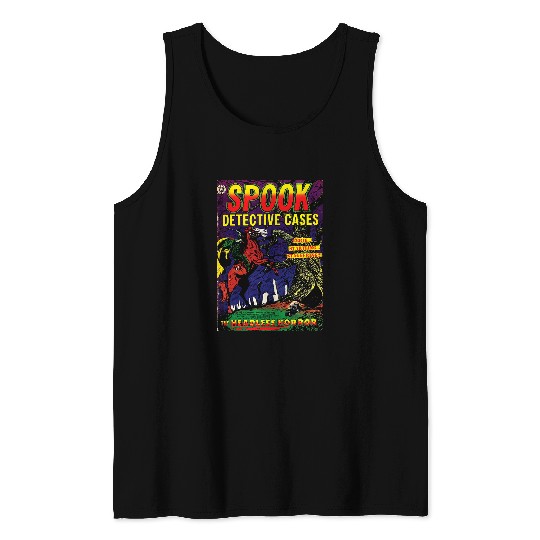 Halloween Horror vintages ghosts Comic Book Retro Funny Tank Tops