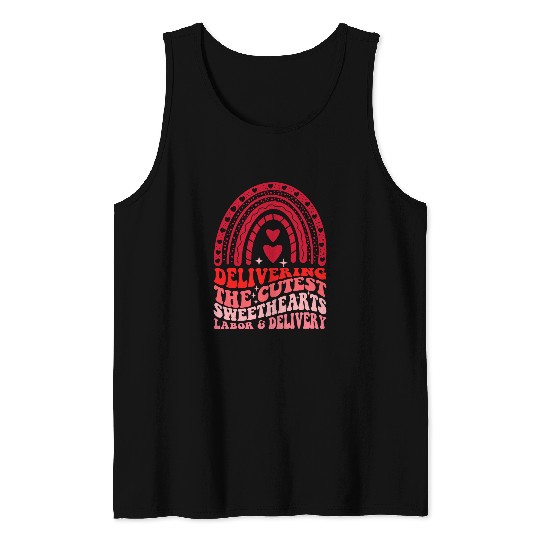 Labor And Delivery LaborDelivery LD nurses Valentines Day 5 Tank Tops
