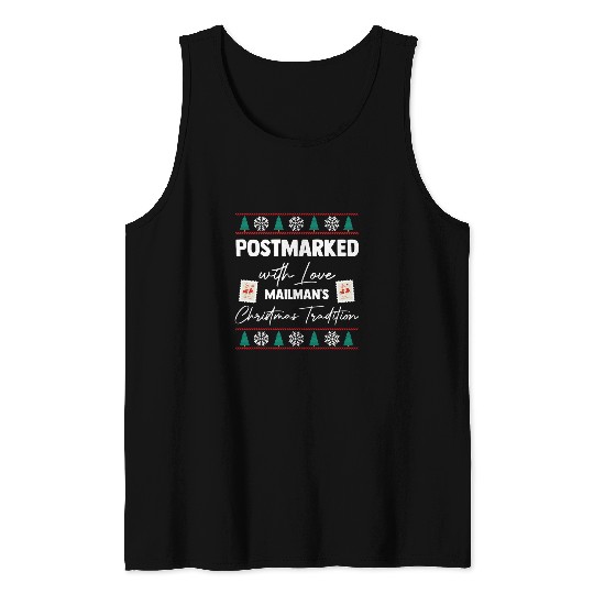 Santa Postal Worker Post Office Worker Christmas Mailman 1 Tank Tops