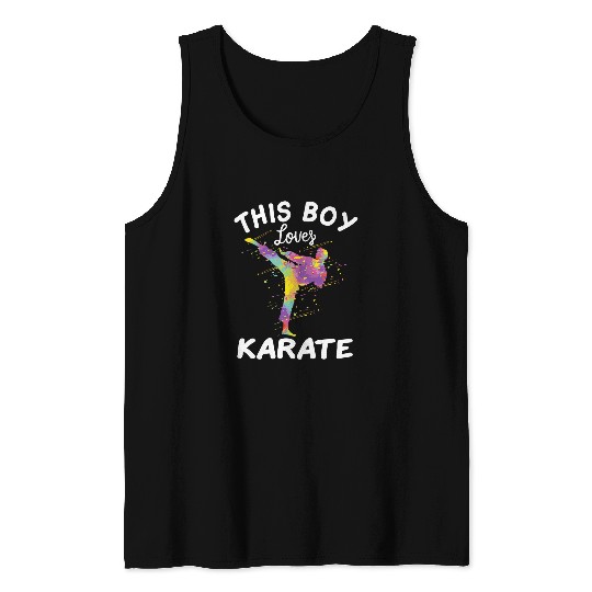 This Boy Loves Karate Tank Tops
