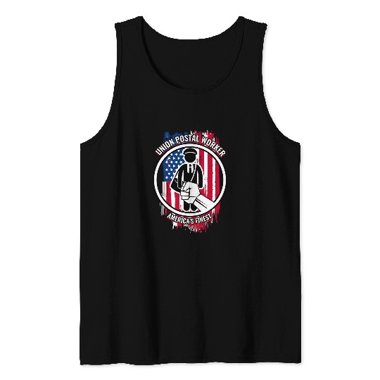 Union Postal Worker American for Postal Workers Tank Tops