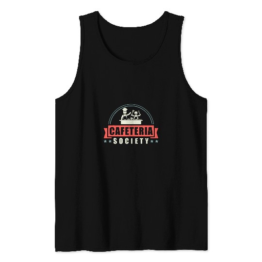 School Cafeteria Worker Lunch Lady Badge Crew Logo Cafeteria Tank Tops