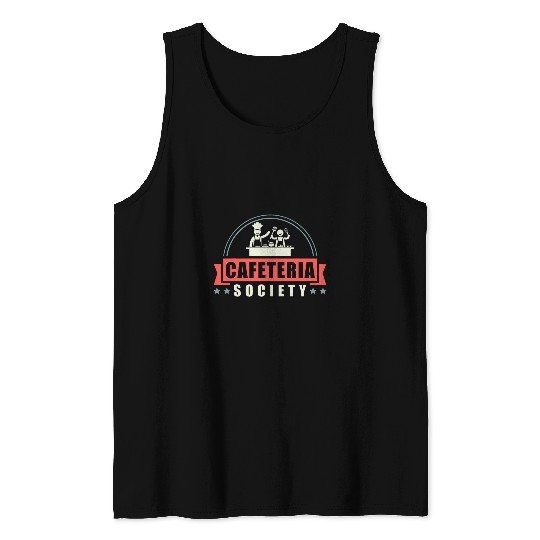 School Cafeteria Worker Lunch Lady Badge Crew Logo Cafeteria Tank Tops