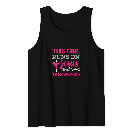 This Girl Jesus Taekwondo Woman Religion Karate Tank Tops