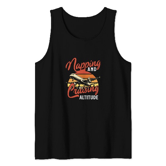 Retirement Aviation Retired Pilot Airplane Airline Flight 7 Tank Tops