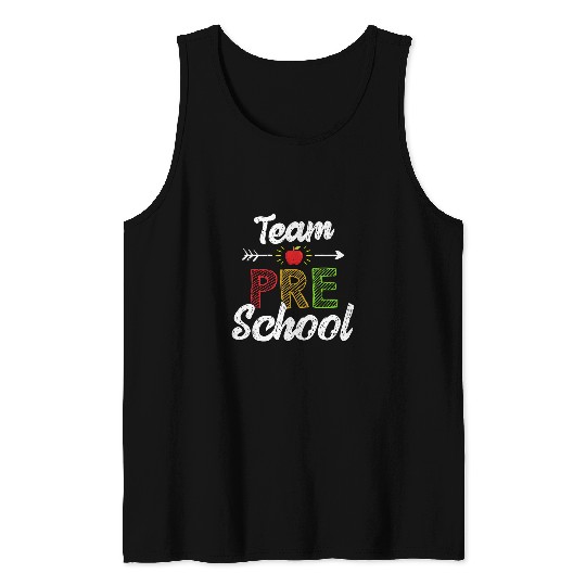 Team Preschool Teacher Student Funny Back To School Gift 3 Tank Tops