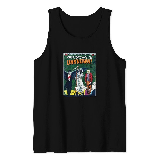 Halloween Horror vintages Vampire Grim Reaper Comic Book Tank Tops