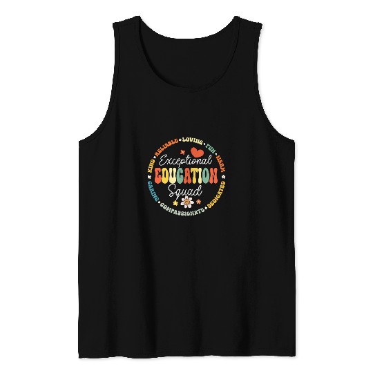 Exceptional Education Squad Special Education Teacher Autism Tank Tops