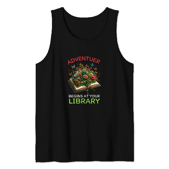 Adventure Begins At Your Library Summer Reading 2024 Books 2 Tank Tops