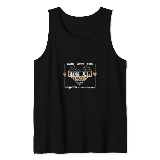 bests Reading Teacher Book Reading Specialist School Tank Tops