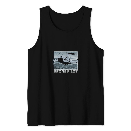 Drone Pilot Over Mountains Mini Pro Vintage Tank Tops