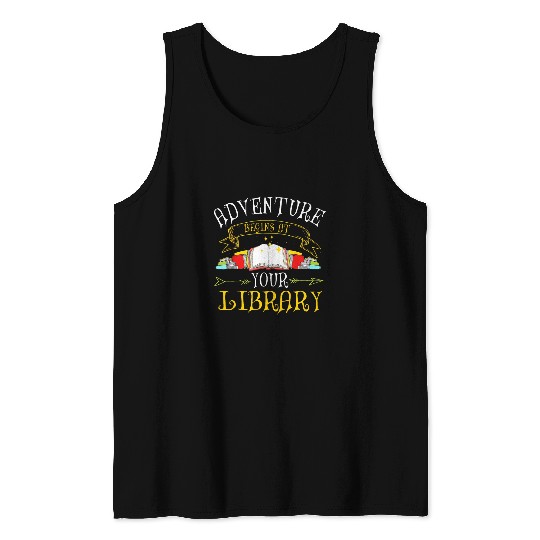 Adventure Begins At Your Library Summer Reading 2024 Books Tank Tops