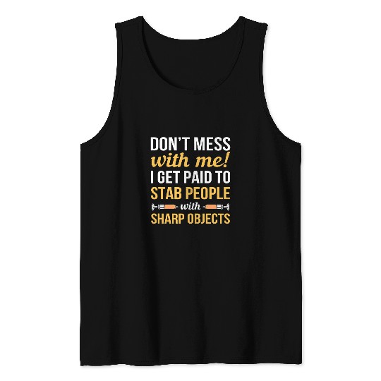 Phlebotomist Donate Voluntary Volunteer Phlebotomy Kit Tank Tops