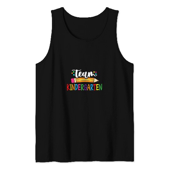 Team Kindergarten Teacher Students Back To School Novelty Tank Tops