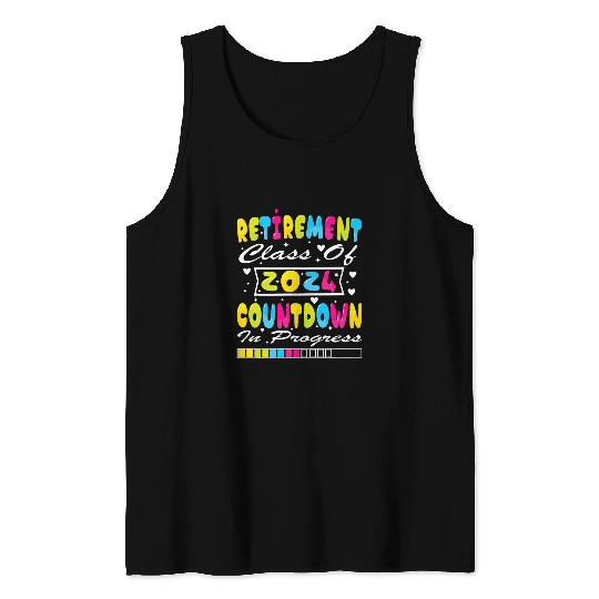 Retirement Class Of 2024 Countdown In Progress Tank Tops