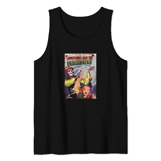 Halloween Horror vintages Voodoo Comic Book Retro Scary Funny Tank Tops