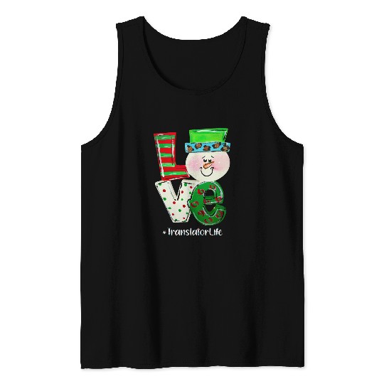 translator love snowman santa favorites translator love Tank Tops