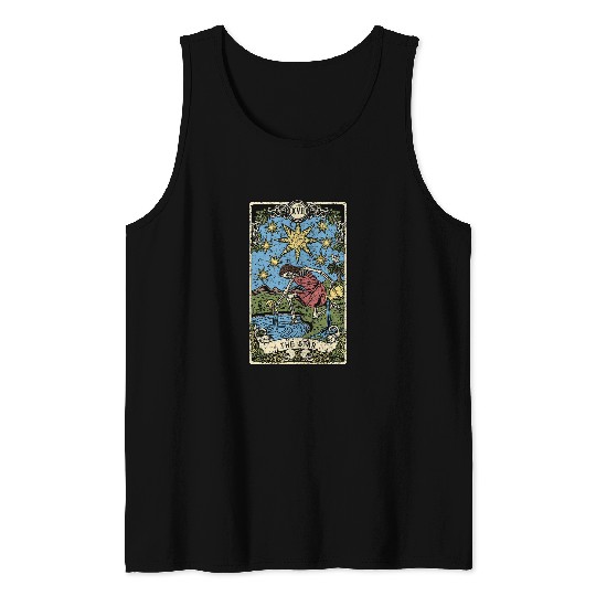 The Star Tarot Card I Fortune Teller I Goth Witchcraft Tank Tops