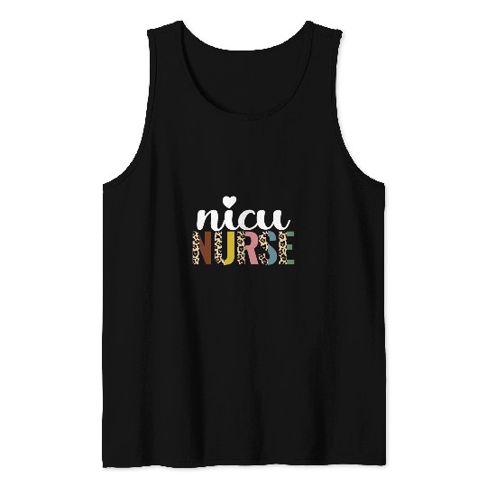 NICU nurses Neonatal Intensive ICU nurses Grad Leopard Print Tank Tops