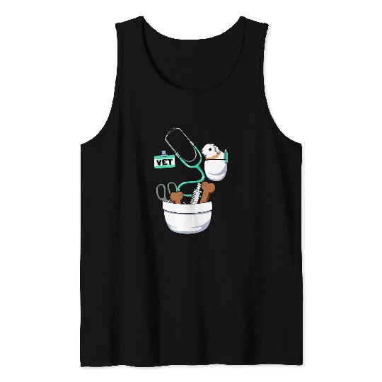 Veterinarian Costume Animal Owner Dog Doggie Hamster Pets Tank Tops