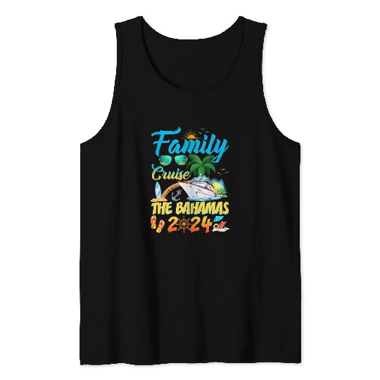 family cruise bahamas 2024 squad matching vacation boat ship 8 Tank Tops