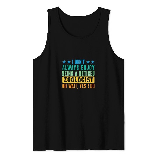 Retired Zoologist Wildlife Zoology Zoo Employee Zookeeper 1 Tank Tops