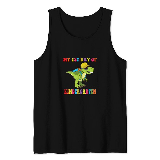 My 1st Day of Kindergarten Teacher Student Back to School Tank Tops