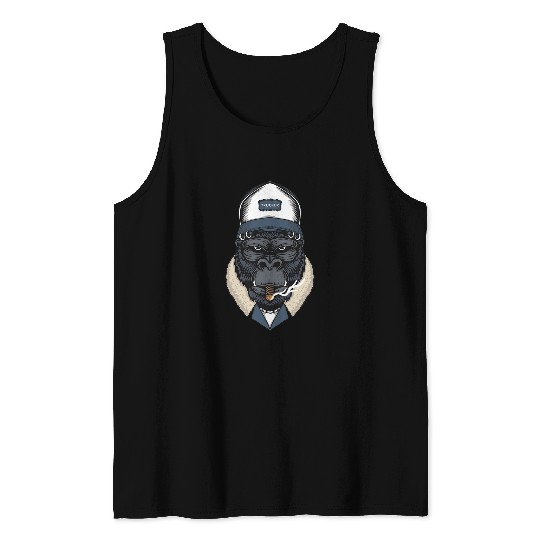 The Trucker Gorilla Is My Spirit Animal Tank Tops