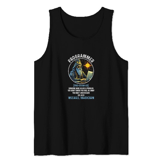 Funny Programmer Definition Techy Software Developer Coding Tank Tops