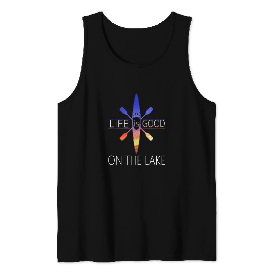 Lake Life Boat Accessories Graphic Novelty Summer Toys Tank Tops