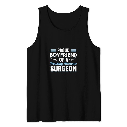Hospital Surgery medicals Doctor Surgeon Boyfriend Tank Tops